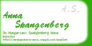 anna spangenberg business card